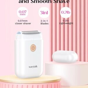 Pink Electric Rechargeable Shaver for Women